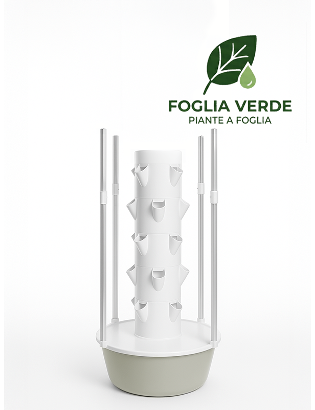 20-Plant Indoor Hydroponic Tower with LED Lights