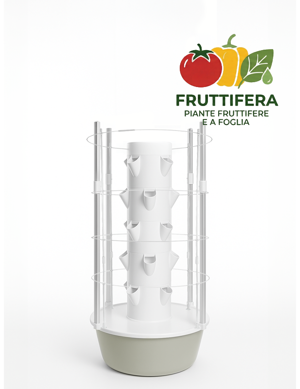 20-Plant Fruiting Hydroponic Tower with Full Spectrum Grow LED Lights