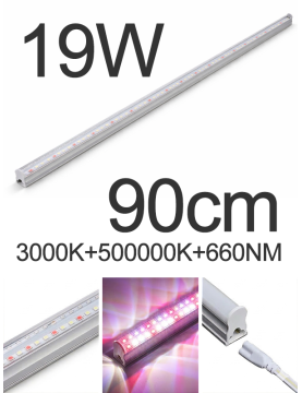 Barra Led T5 luce GROW 19W 3000K+5000K+660NM 90 cm