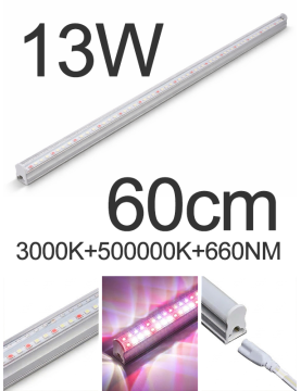 Barra Led T5 luce GROW 13W 3000K+5000K+660NM 60 cm