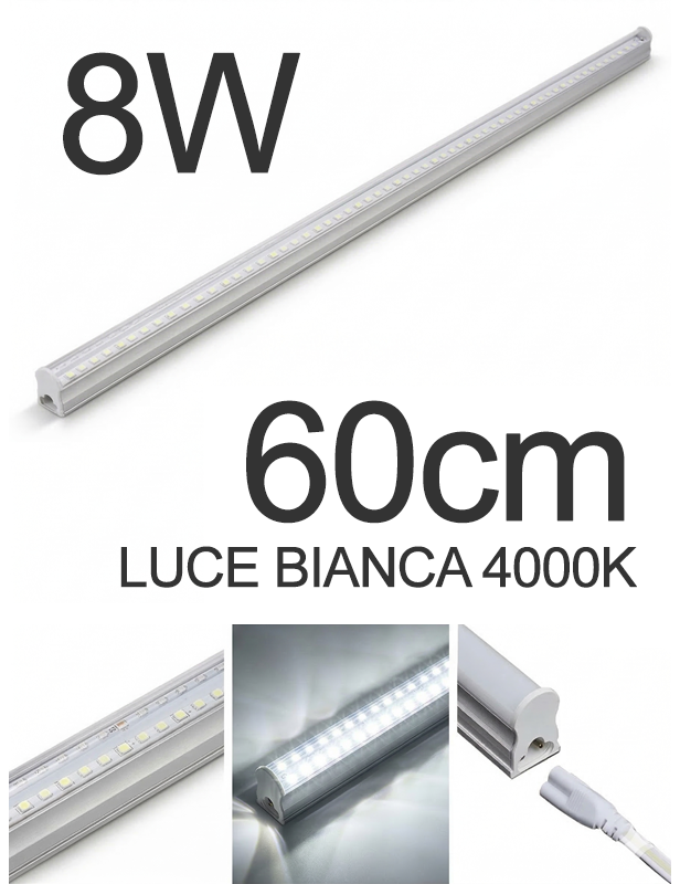 Barra Led T5 8W 4000k 60 cm