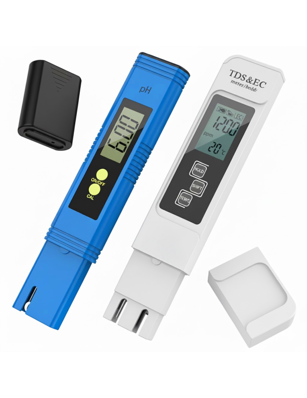 Misuratore pH + TDS EC Temperatura per Idroponica | Kit Alta Precisione