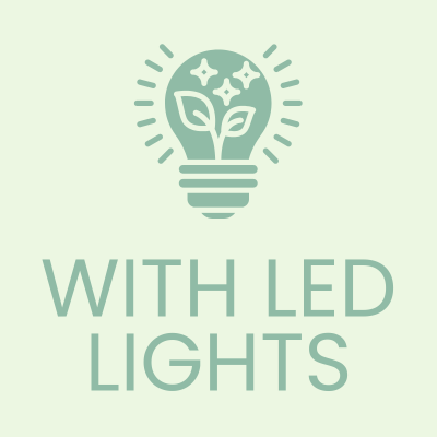 Hydroponic towers with LED lights